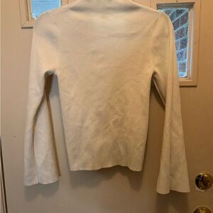 Maeve Cream Ribbed Knit Top